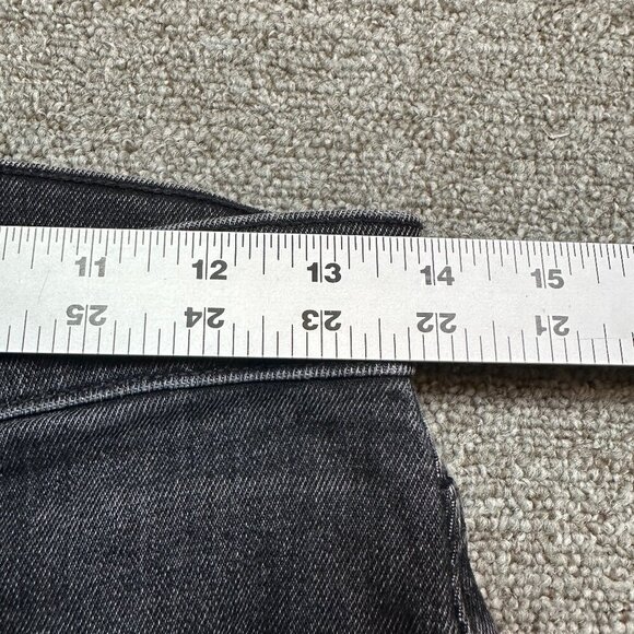 Rivet & Thread Madewell Cali Demi-Boot Jeans Raw Hem in Dark Grey Wash Size 26 - Picture 3 of 8